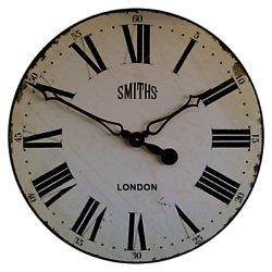 Lascelles Smith Wall Clock, Dia.50cm White